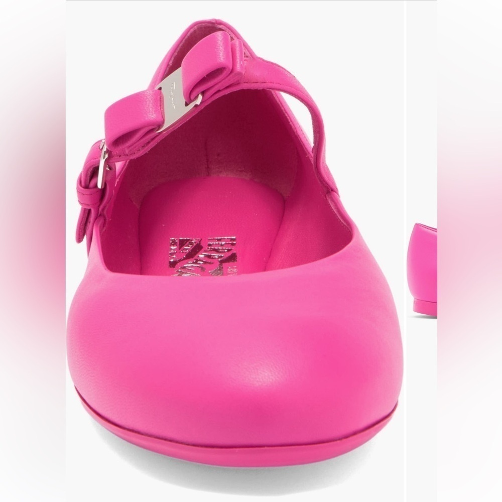 Ferragamo Lizz Leather Ballet Flat hot pink - Picture 3 of 8